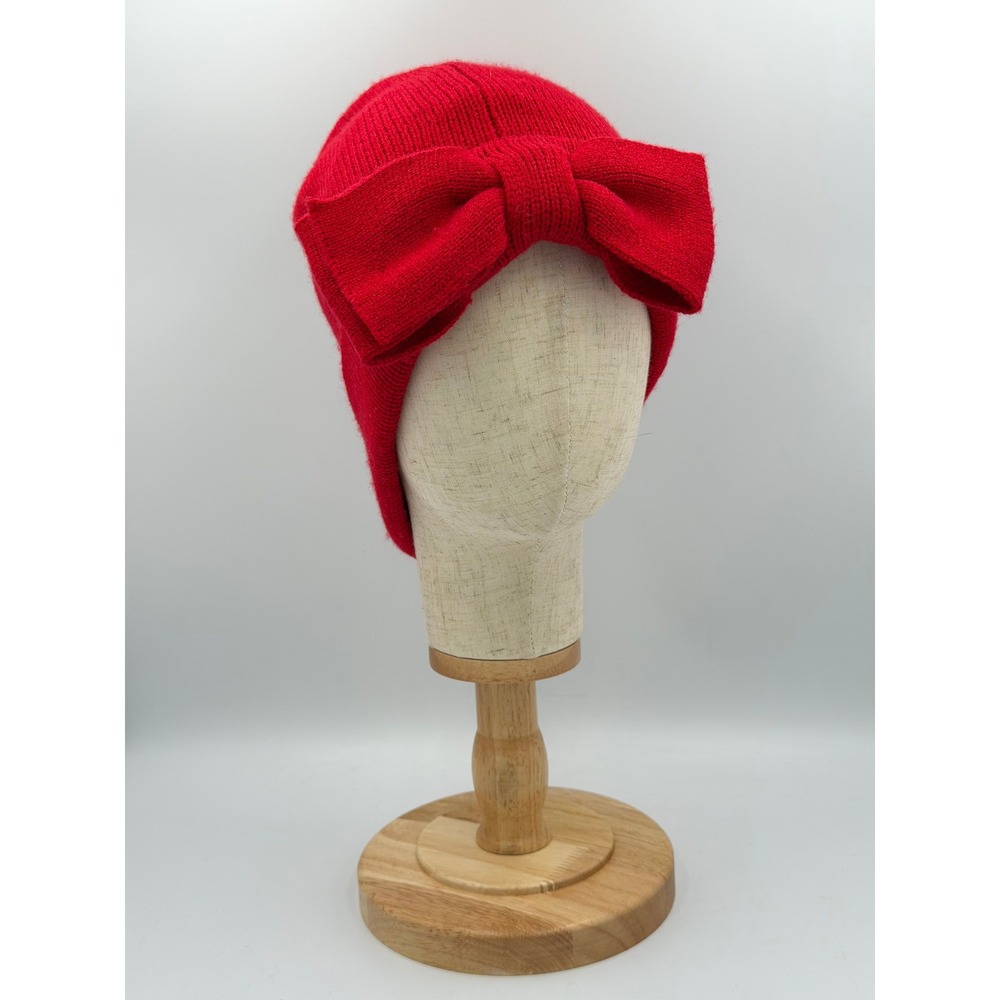 Kate Spade New York Red Bow Beanie Womens OS Knit Hat KS1001723